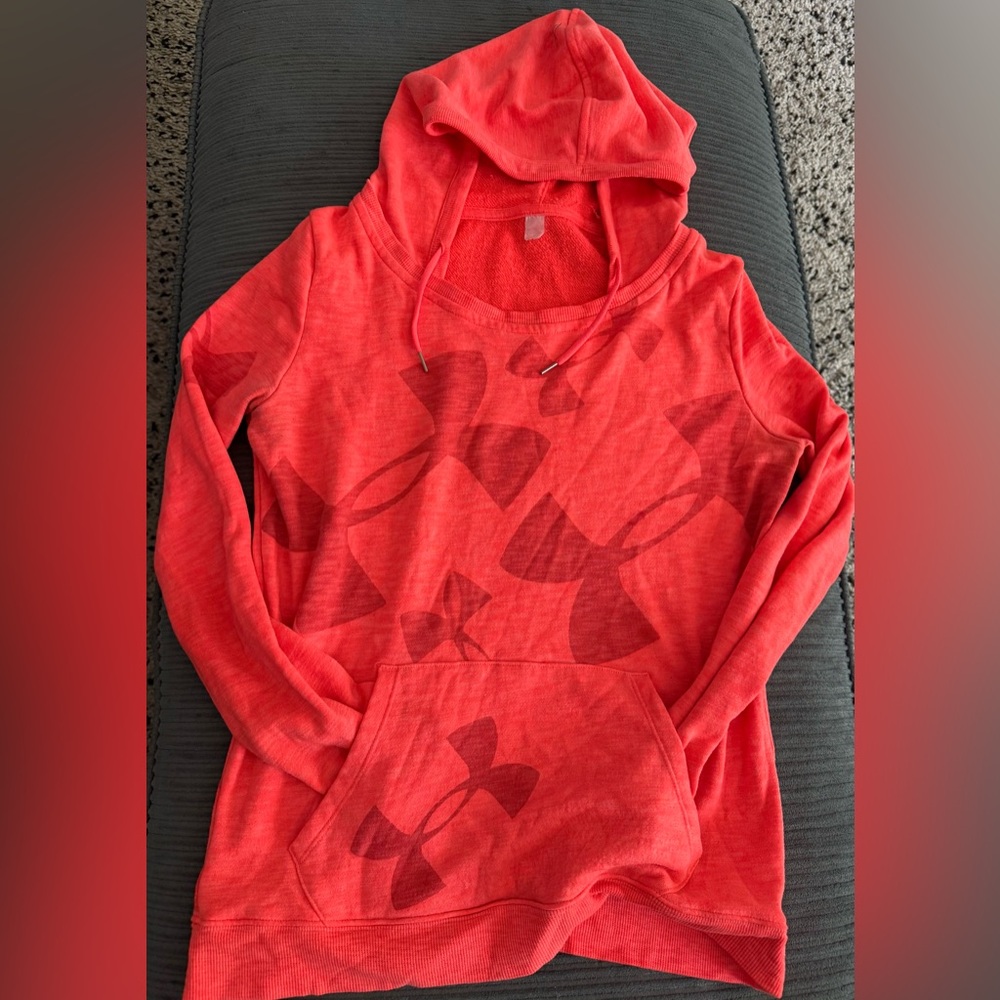 Under Armour Orange Hooded Long Sleeve Sweatshirt